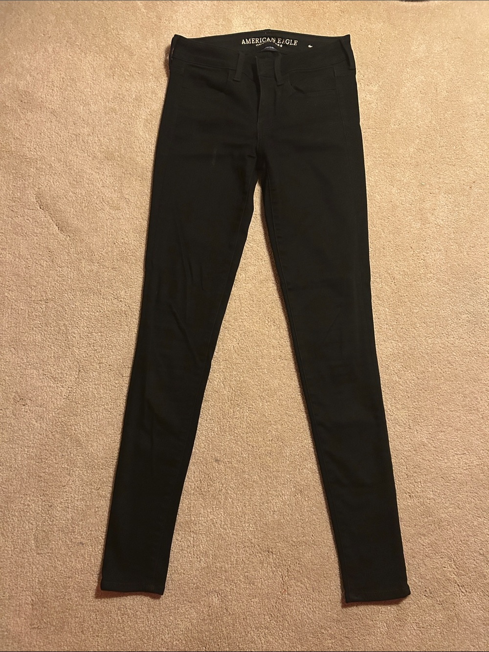American Eagle Outfitters Women's Black Skinny Jeans - X-Long
